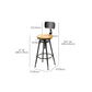 Modern Armless Counter Stool Iron Cafe Bar Stool with Seat and Pedal Clearhalo 'Bar Furniture' 'Bar Stools' 'bar_stools' 'furn' 'furn_bar_stools' 'Furniture' 'Kitchen & Dining Furniture' 6095378
