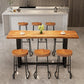 Modern Armless Backless Counter Stool Iron Dining Room Bar Stool with Pedal