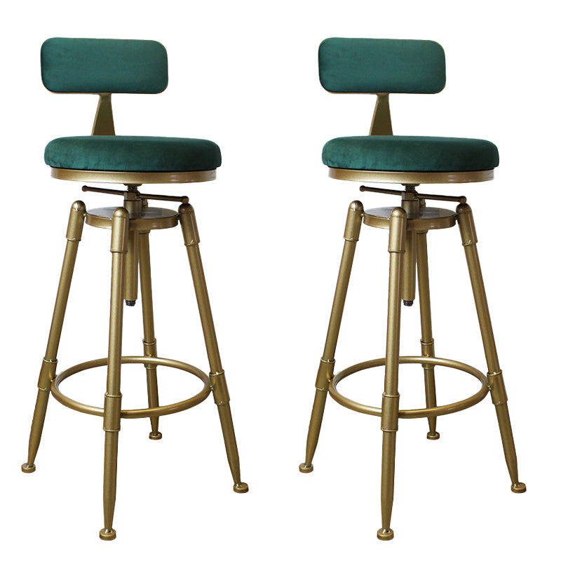 Nordic Armless Liftable Counter Stool Steel Cashier Bar Stool with Cushion and Pedal