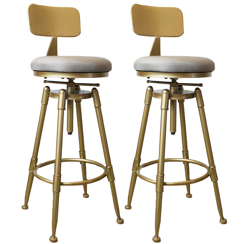 Nordic Armless Liftable Counter Stool Steel Cashier Bar Stool with Cushion and Pedal