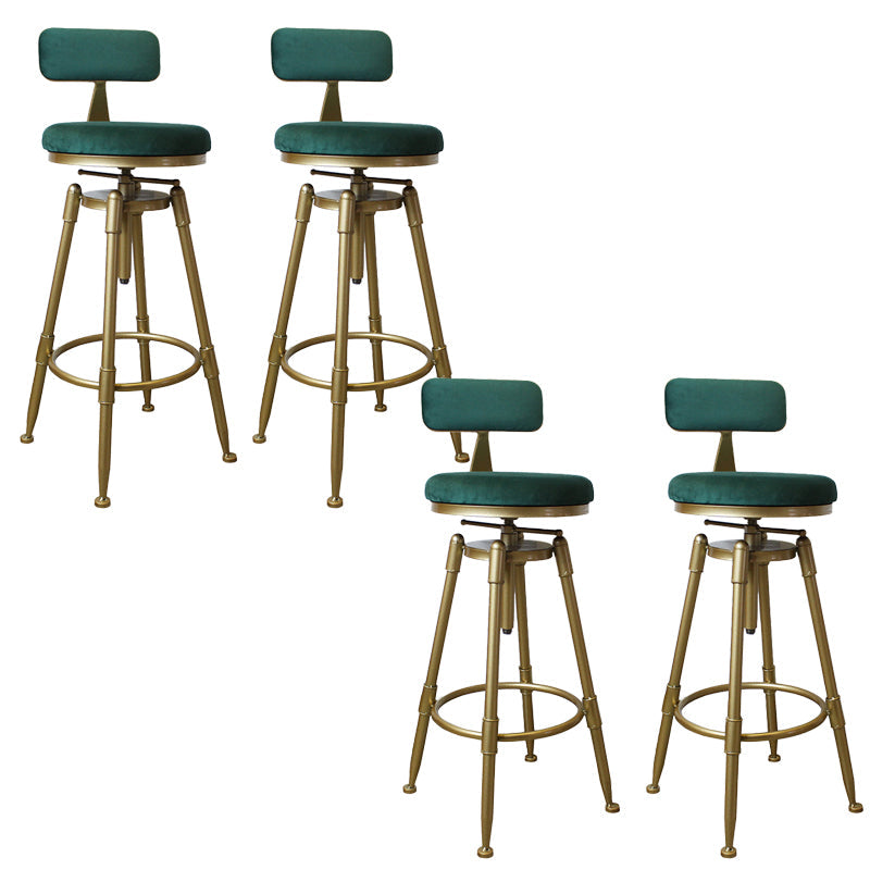 Nordic Armless Liftable Counter Stool Steel Cashier Bar Stool with Cushion and Pedal