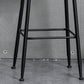 Modern Style Iron Barstool Solid Wood Seat Bar Chair with Backrest