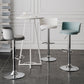 Metal Base Adjustable Height Bar Stool Contemporary Footrest Bar Stool