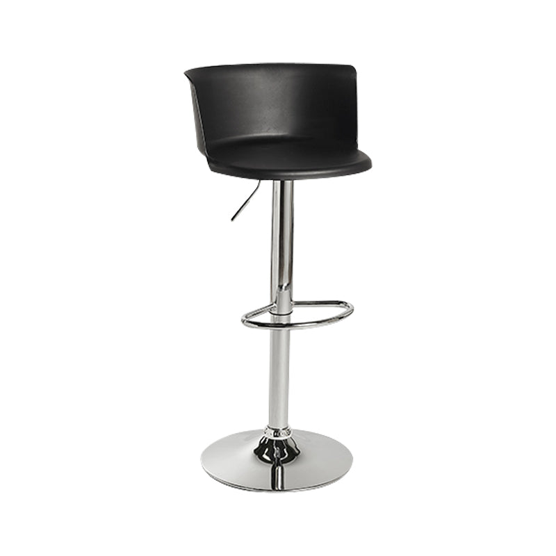 Metal Base Adjustable Height Bar Stool Contemporary Footrest Bar Stool
