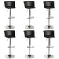 Metal Base Adjustable Height Bar Stool Contemporary Footrest Bar Stool