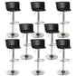 Metal Base Adjustable Height Bar Stool Contemporary Footrest Bar Stool
