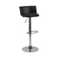 Metal Base Adjustable Height Bar Stool Contemporary Footrest Bar Stool