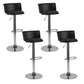 Metal Base Adjustable Height Bar Stool Contemporary Footrest Bar Stool