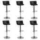 Metal Base Adjustable Height Bar Stool Contemporary Footrest Bar Stool