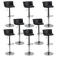 Metal Base Adjustable Height Bar Stool Contemporary Footrest Bar Stool