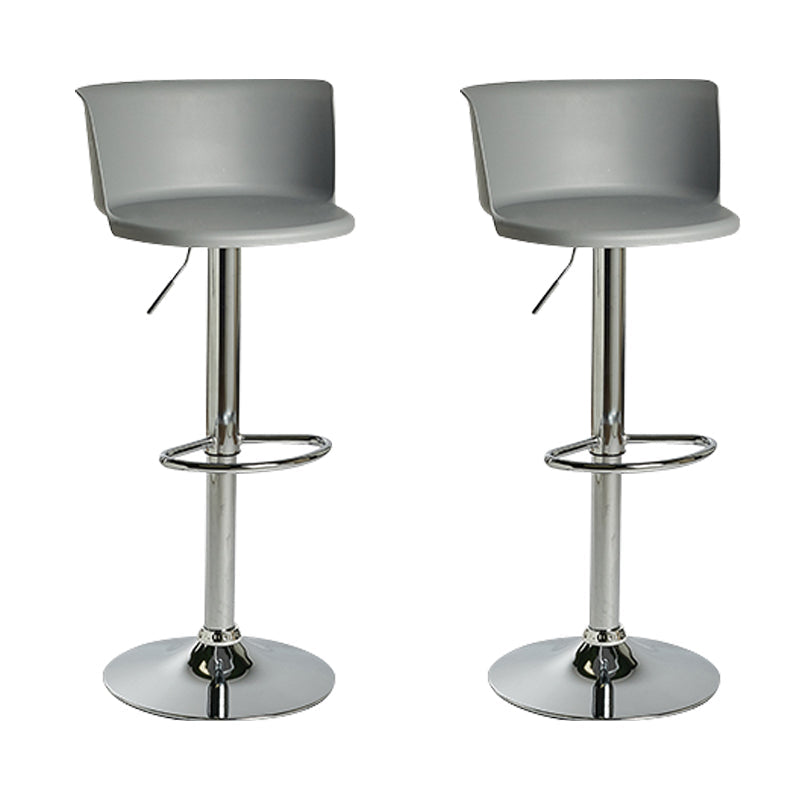 Metal Base Adjustable Height Bar Stool Contemporary Footrest Bar Stool