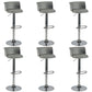 Metal Base Adjustable Height Bar Stool Contemporary Footrest Bar Stool