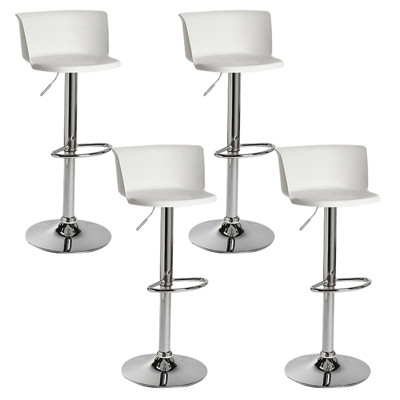 Metal Base Adjustable Height Bar Stool Contemporary Footrest Bar Stool