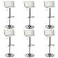 Metal Base Adjustable Height Bar Stool Contemporary Footrest Bar Stool