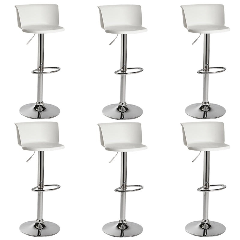 Metal Base Adjustable Height Bar Stool Contemporary Footrest Bar Stool