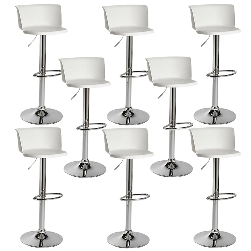 Metal Base Adjustable Height Bar Stool Contemporary Footrest Bar Stool