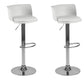 Metal Base Adjustable Height Bar Stool Contemporary Footrest Bar Stool