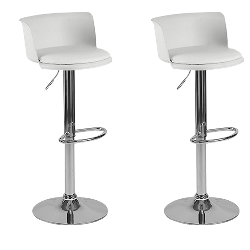 Metal Base Adjustable Height Bar Stool Contemporary Footrest Bar Stool