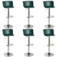 Metal Base Adjustable Height Bar Stool Contemporary Footrest Bar Stool