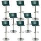 Metal Base Adjustable Height Bar Stool Contemporary Footrest Bar Stool