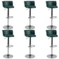 Metal Base Adjustable Height Bar Stool Contemporary Footrest Bar Stool