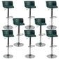 Metal Base Adjustable Height Bar Stool Contemporary Footrest Bar Stool