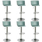Metal Base Adjustable Height Bar Stool Contemporary Footrest Bar Stool