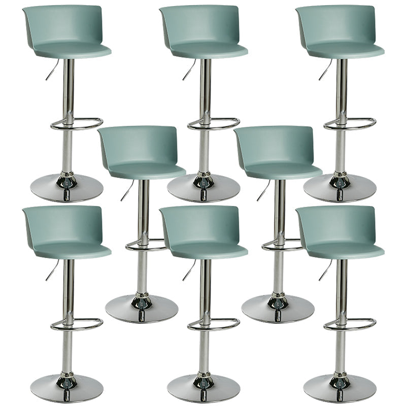 Metal Base Adjustable Height Bar Stool Contemporary Footrest Bar Stool