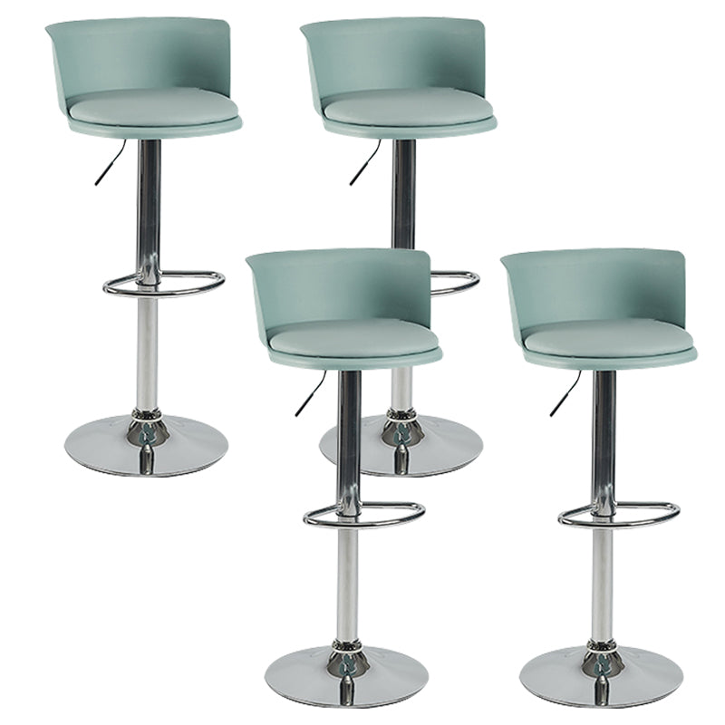 Metal Base Adjustable Height Bar Stool Contemporary Footrest Bar Stool