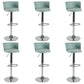 Metal Base Adjustable Height Bar Stool Contemporary Footrest Bar Stool