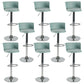Metal Base Adjustable Height Bar Stool Contemporary Footrest Bar Stool