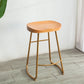 Modern Solid Wood Dining Stool Footrest Indoor Contoured Seat Counter-height Stool