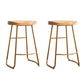 Modern Solid Wood Dining Stool Footrest Indoor Contoured Seat Counter-height Stool