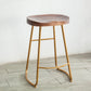 Modern Solid Wood Dining Stool Footrest Indoor Contoured Seat Counter-height Stool