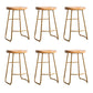 Modern Solid Wood Dining Stool Footrest Indoor Contoured Seat Counter-height Stool