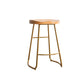 Modern Solid Wood Dining Stool Footrest Indoor Contoured Seat Counter-height Stool
