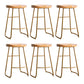 Modern Solid Wood Dining Stool Footrest Indoor Contoured Seat Counter-height Stool