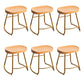 Modern Solid Wood Dining Stool Footrest Indoor Contoured Seat Counter-height Stool