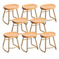 Modern Solid Wood Dining Stool Footrest Indoor Contoured Seat Counter-height Stool