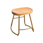 Modern Solid Wood Dining Stool Footrest Indoor Contoured Seat Counter-height Stool