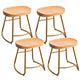 Modern Solid Wood Dining Stool Footrest Indoor Contoured Seat Counter-height Stool