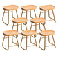 Modern Solid Wood Dining Stool Footrest Indoor Contoured Seat Counter-height Stool