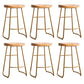 Modern Solid Wood Dining Stool Footrest Indoor Contoured Seat Counter-height Stool