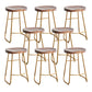 Modern Solid Wood Dining Stool Footrest Indoor Contoured Seat Counter-height Stool