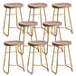 Modern Solid Wood Dining Stool Footrest Indoor Contoured Seat Counter-height Stool