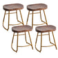 Modern Solid Wood Dining Stool Footrest Indoor Contoured Seat Counter-height Stool