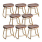 Modern Solid Wood Dining Stool Footrest Indoor Contoured Seat Counter-height Stool