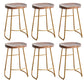 Modern Solid Wood Dining Stool Footrest Indoor Contoured Seat Counter-height Stool