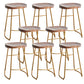 Modern Solid Wood Dining Stool Footrest Indoor Contoured Seat Counter-height Stool