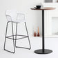 Contemporary Plastic Barstool Armed Stool with Steel Black Frame